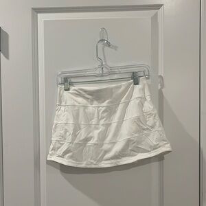 White Short Pace Rival High Rise Tennis Skirt